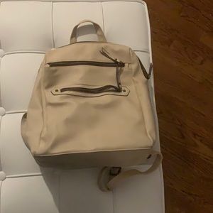 Tan small book bag